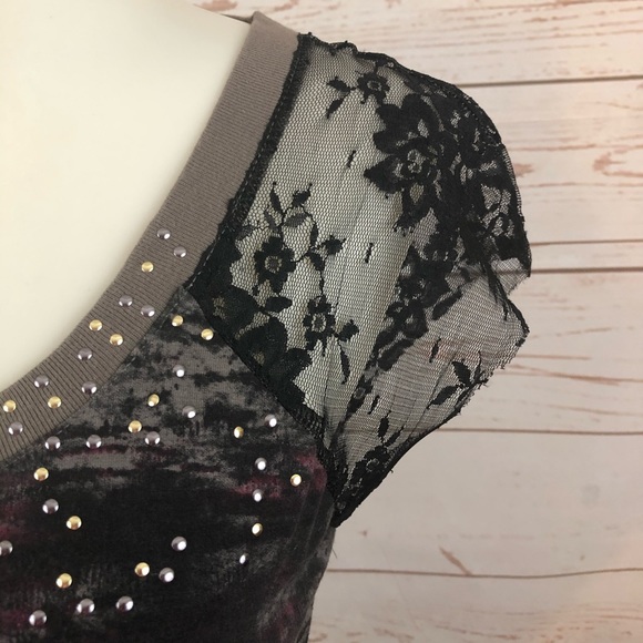 Free People Barracuda Studded Camo Lace Dress - Picture 4 of 12